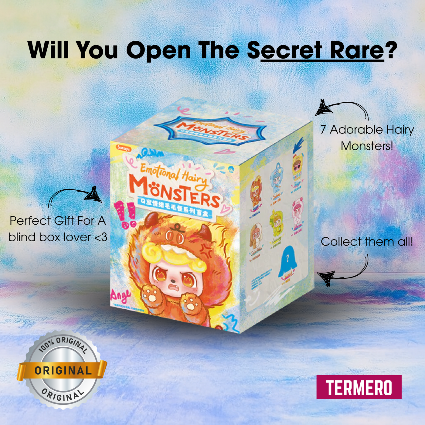 Qkid® - Emotional Hairy Monster Blind Box