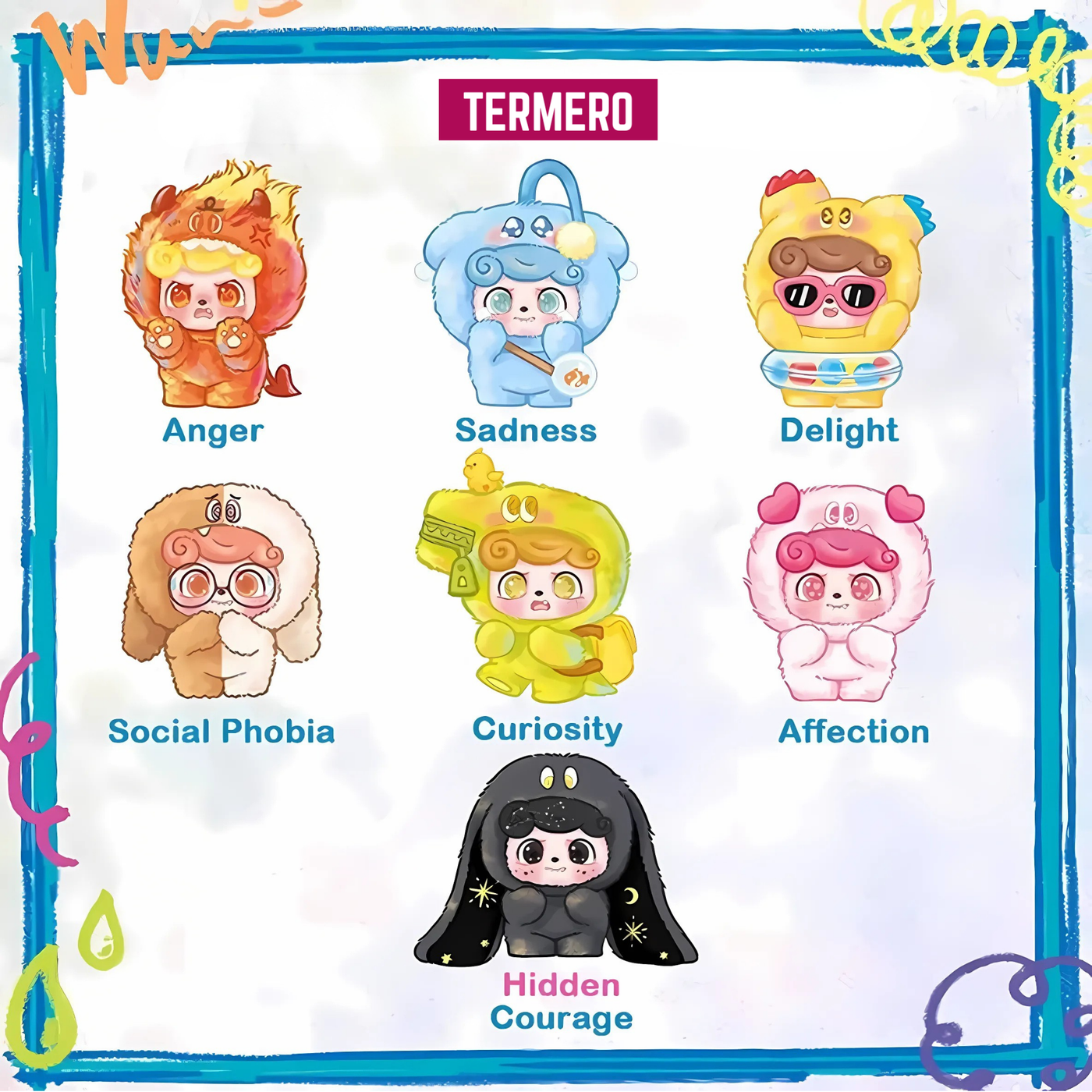 Qkid® - Emotional Hairy Monster Blind Box